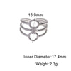 18K Gold Plated Stainless Steel Open Ring For Women With Adjustable Geometric Design And Modern Minimalist Style