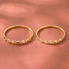 18K Vacuum Plated Oval Stainless Steel Bracelet With Zircon Inlay Minimalist Versatile Jewelry Wholesale