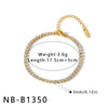 18K Vacuum Plated Stainless Steel Women's Bracelet With Geometric Zircon Design Light Luxury Fashion Jewelry