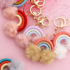 Key Chain Cotton Thread Handwoven Rainbow Pendant