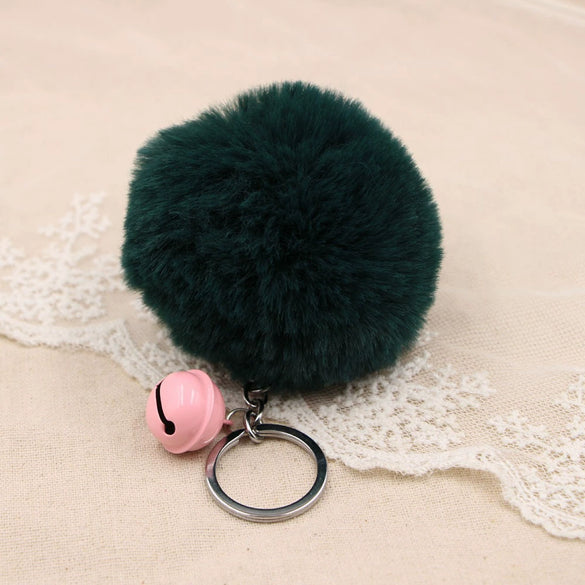 Key Chain Fur Ball Rex Rabbit Fur Kitty Animated Protagonist Metal Electroplated Car Hanging Ornament