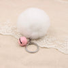 Key Chain Fur Ball Rex Rabbit Fur Kitty Animated Protagonist Metal Electroplated Car Hanging Ornament