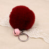 Key Chain Fur Ball Rex Rabbit Fur Kitty Animated Protagonist Metal Electroplated Car Hanging Ornament