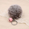 Key Chain Fur Ball Rex Rabbit Fur Kitty Animated Protagonist Metal Electroplated Car Hanging Ornament