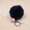 Key Chain Fur Ball Rex Rabbit Fur Kitty Animated Protagonist Metal Electroplated Car Hanging Ornament