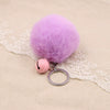 Key Chain Fur Ball Rex Rabbit Fur Kitty Animated Protagonist Metal Electroplated Car Hanging Ornament