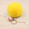 Key Chain Fur Ball Rex Rabbit Fur Kitty Animated Protagonist Metal Electroplated Car Hanging Ornament