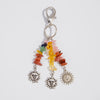 Key Chain Pendant Alloy Gravel Glass Beads Geometric Star Moon Electroplating Pastoral Style