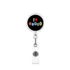 Key Chain Plastic Abs Modern Art Billiard Patch Retractable Rotating Id Back Clip Glue Puller