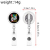 Key Chain Plastic Abs Modern Art Billiard Patch Retractable Rotating Id Back Clip Glue Puller