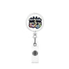 Key Chain Plastic Abs Modern Art Billiard Patch Retractable Rotating Id Back Clip Glue Puller