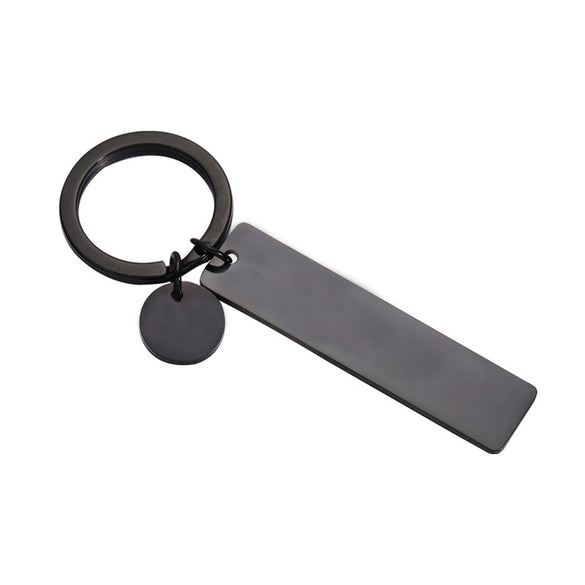 Key Chain Stainless Steel Long Round Fashion Geometric Electroplated Pendant Accessories