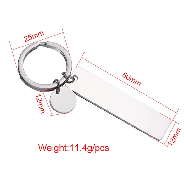Key Chain Stainless Steel Long Round Fashion Geometric Electroplated Pendant Accessories