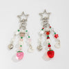 Key Pendant Alloy Acrylic Imitation Pearl Fruit Pattern Semimanual Strawberry Bow Fivepointed Star Design