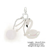 Key Pendant Jewelry Acrylic Titanium Steel Crystal Little Swan Hair Ball Pattern Semimanual Cute Animal Style
