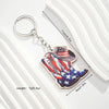 Key Pendant Western Cowboy Leather Shoes Pattern Wood Printing Decoration