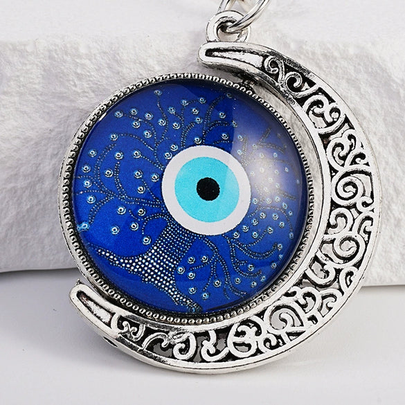 Key Ring Pendant Metal Fashion Stars Sun And Moon Clouds Cosmic Electroplated