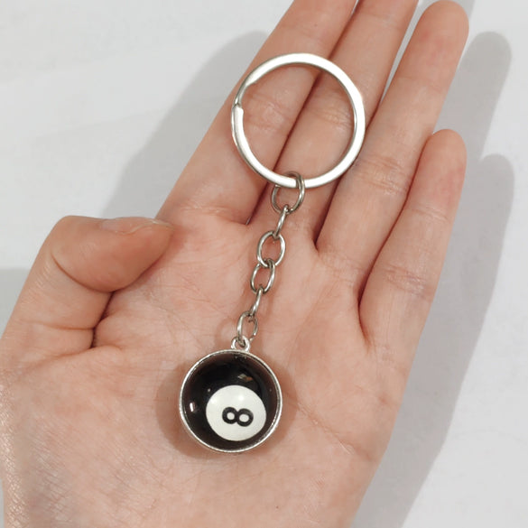 Keychain Metal Glass Solar System Galaxy Nebula Double Sided Ball Pendant Electroplating Stars Sun Moon Clouds Universe Design