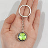 Keychain Metal Glass Solar System Galaxy Nebula Double Sided Ball Pendant Electroplating Stars Sun Moon Clouds Universe Design