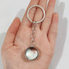 Keychain Metal Glass Solar System Galaxy Nebula Double Sided Ball Pendant Electroplating Stars Sun Moon Clouds Universe Design