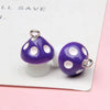 Keychain Natural Mushroom-Shaped Pendant DIY Necklace Pendant Dust Plug Pendant With Hanging Pin 12mm