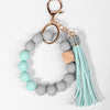 Keychain Pendant Silicone Beaded Tassel Plastic Resin