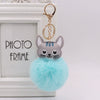 Keychain Pu Leather Kitten Plush Fur Ball Accessories