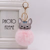 Keychain Pu Leather Kitten Plush Fur Ball Accessories