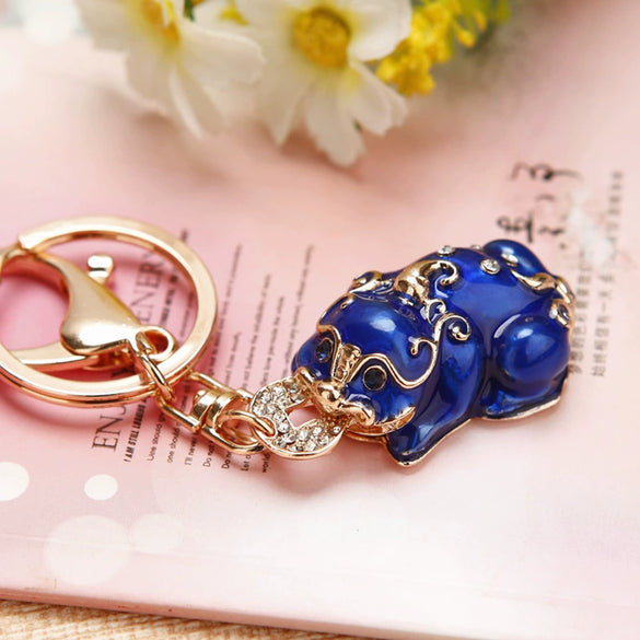Keychain Zinc Alloy Cross Rhinestone Modern Art Creative