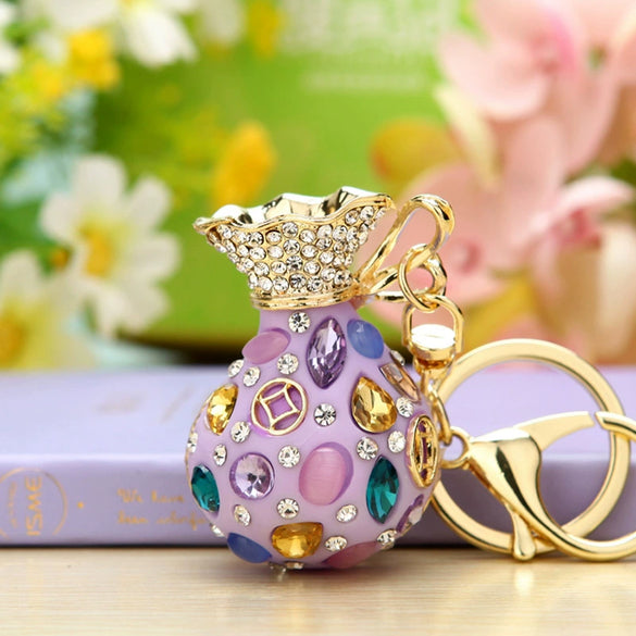 Keychain Zinc Alloy Cross Rhinestone Modern Art Creative