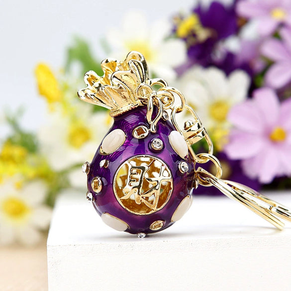 Keychain Zinc Alloy Cross Rhinestone Modern Art Creative