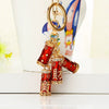 Keychain Zinc Alloy Cross Rhinestone Modern Art Creative
