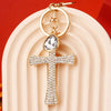 Keychain Zinc Alloy Cross Rhinestone Modern Art Creative