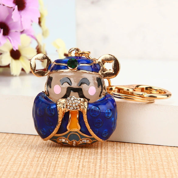 Keychain Zinc Alloy Cross Rhinestone Modern Art Creative