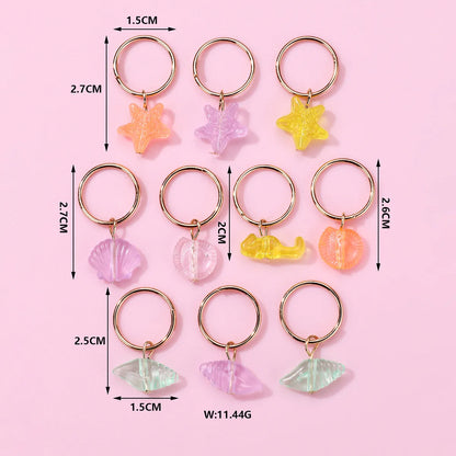 Kid'S Cartoon Style Cute Sweet Starfish Conch Shell Plastic Iron Handmade Hair Buckle Party Headpieces