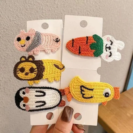 Kid'S Cute Animal Knit Hair Clip