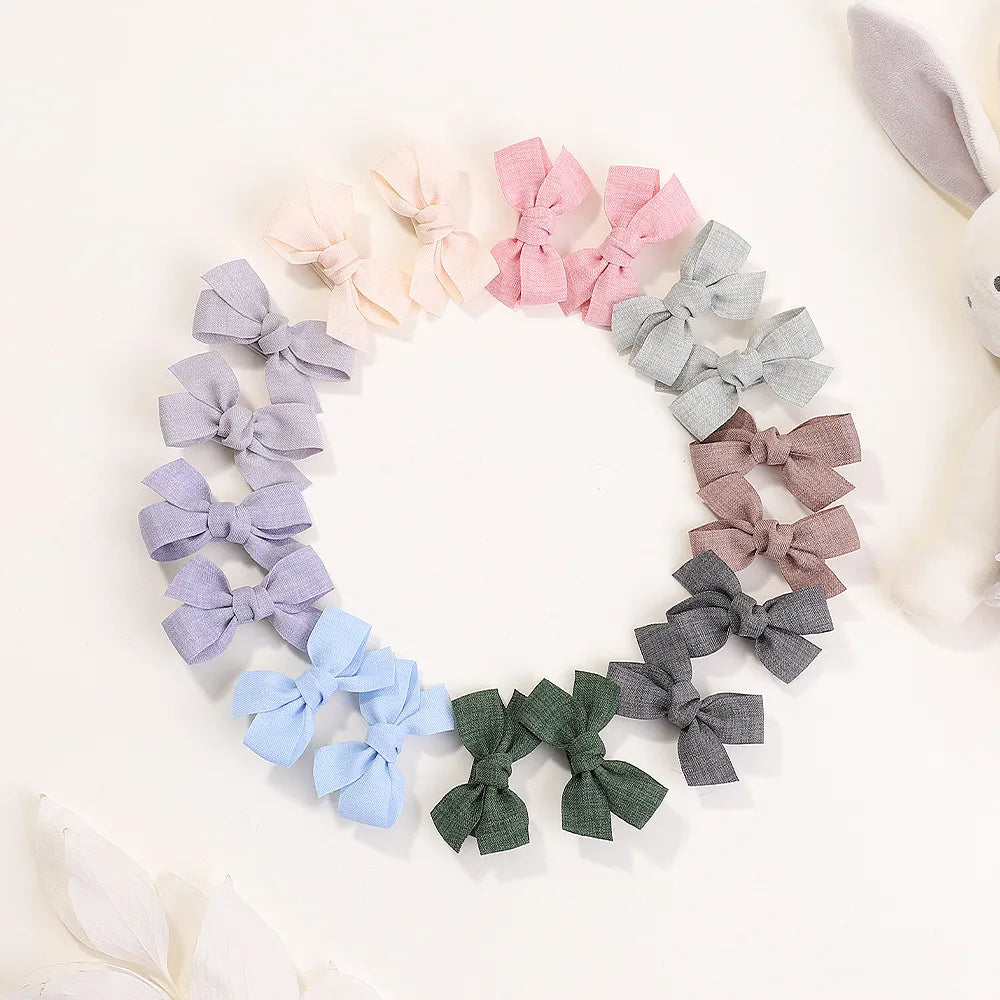 Kid'S Cute Bow Knot Cloth Hair Clip