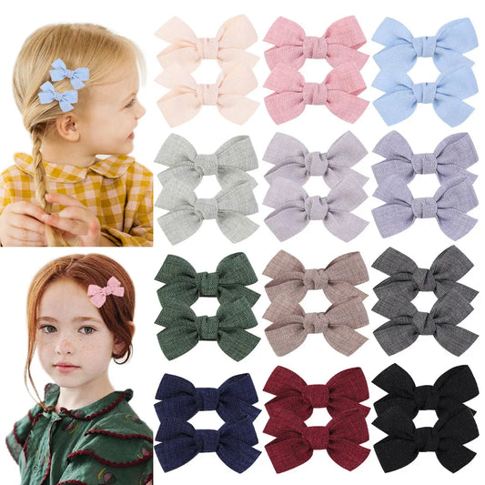 Kid'S Cute Bow Knot Cloth Hair Clip