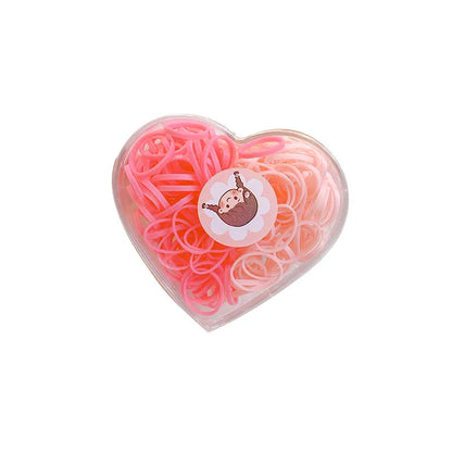 Kid'S Cute Heart Shape Tpu Stamping Hair Tie