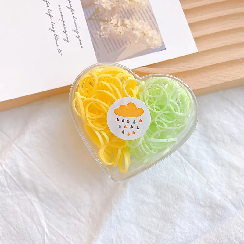 Kid'S Cute Heart Shape Tpu Stamping Hair Tie