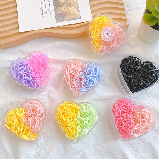 Kid'S Cute Heart Shape Tpu Stamping Hair Tie