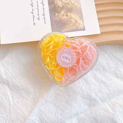 Kid'S Cute Heart Shape Tpu Stamping Hair Tie