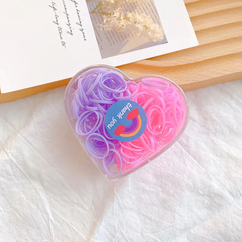 Kid'S Cute Heart Shape Tpu Stamping Hair Tie