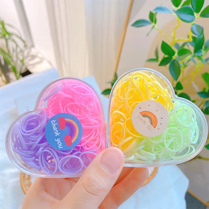 Kid'S Cute Heart Shape Tpu Stamping Hair Tie