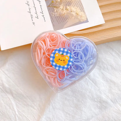 Kid'S Cute Heart Shape Tpu Stamping Hair Tie