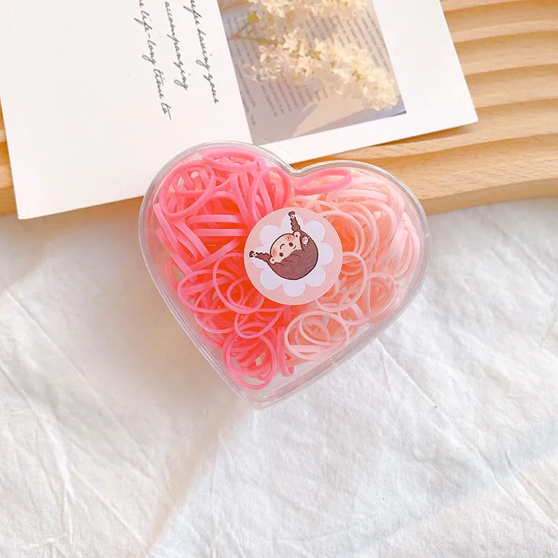 Kid'S Cute Heart Shape Tpu Stamping Hair Tie