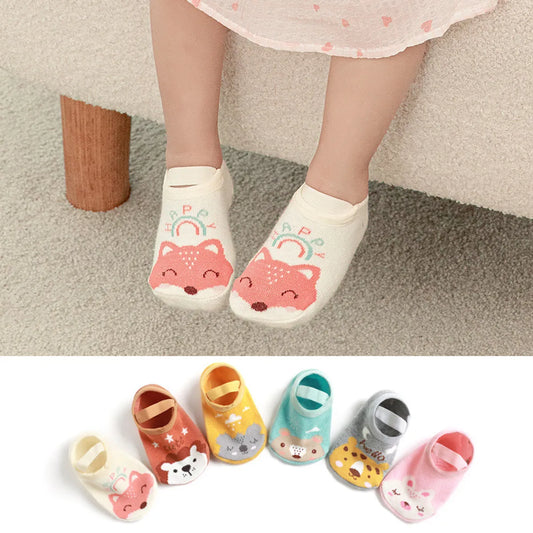 Kid'S Cute Letter Star Cotton Jacquard Crew Socks 2 Pieces