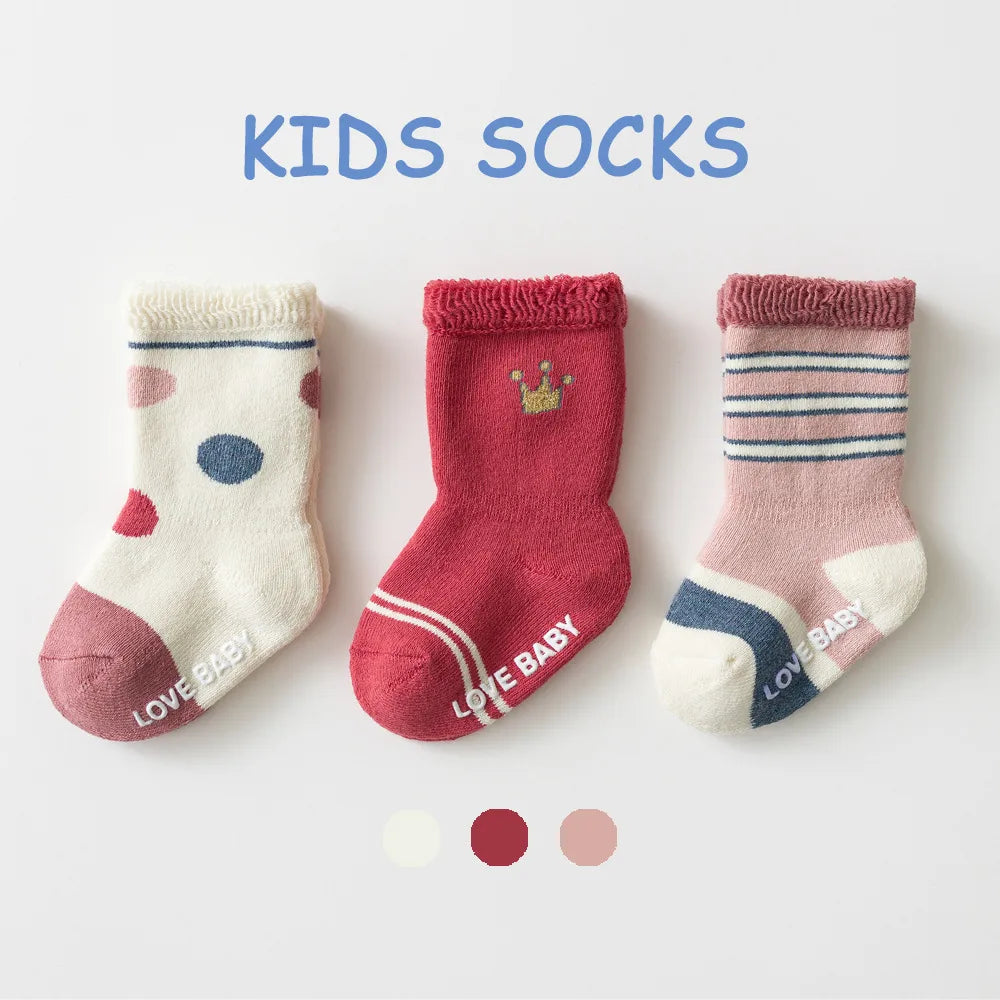 Kid'S Cute Round Dots Stripe Solid Color Cotton Jacquard Ankle Socks 1 Pair