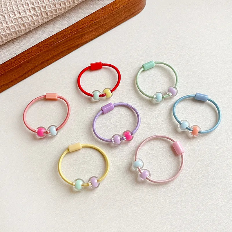 Kid'S Cute Simple Style Geometric Arylic Rubber Band Hair Tie