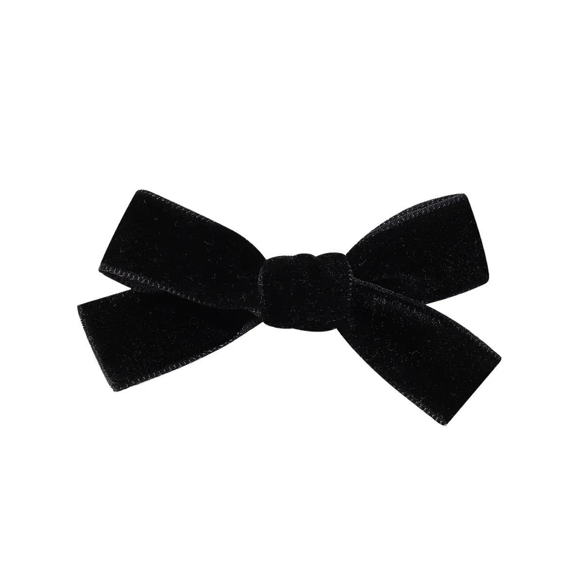 Kid'S Cute Solid Color Bow Knot Cotton Pleated Hair Clip